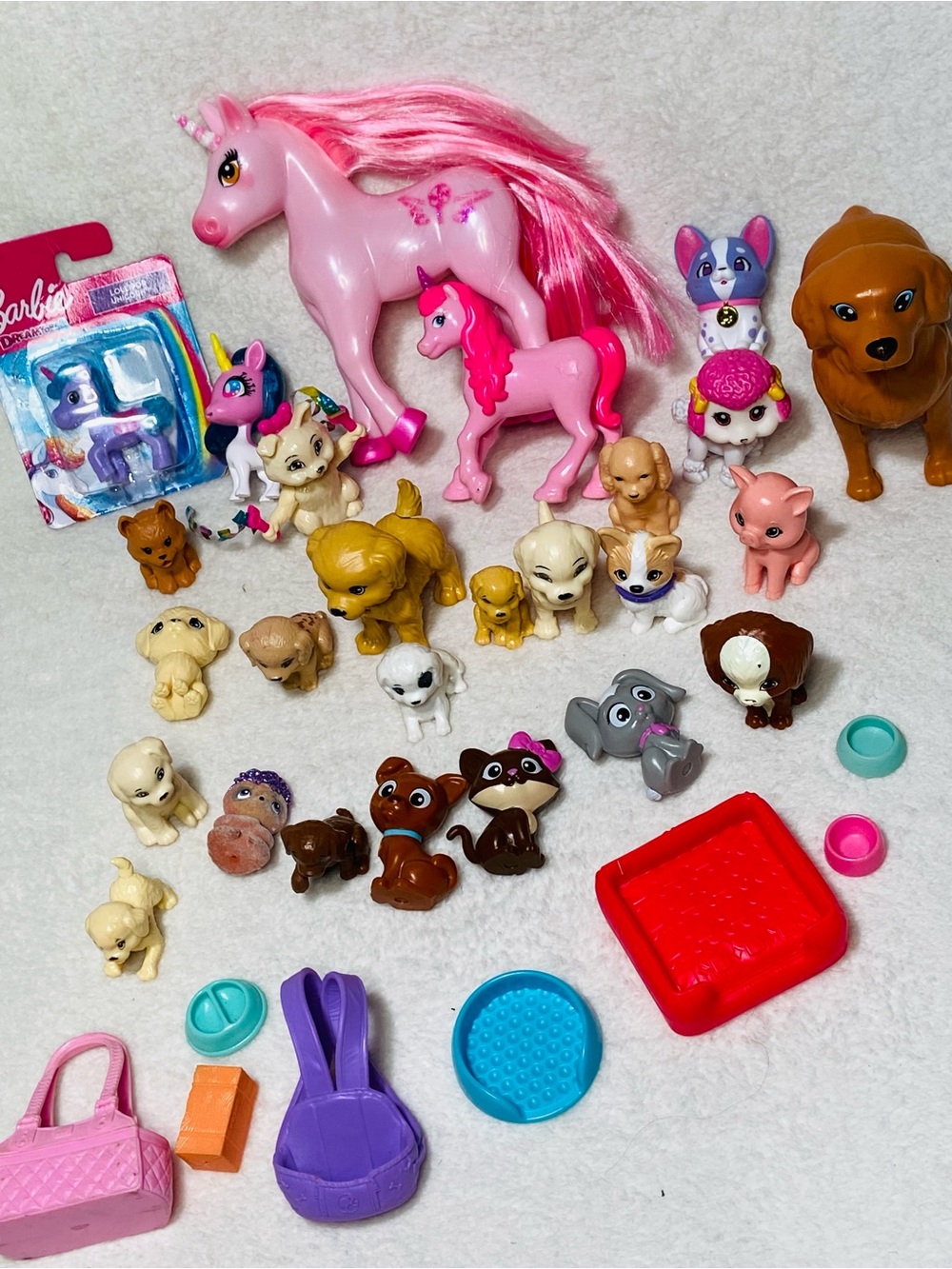 Barbie Pets Lot of Puppy Dogs  Cats Unicorns Pig Sloth Barbie Animals